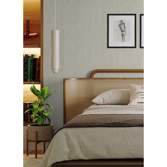RoomMates Cream Dimensional Natural Wood Peel & Stick Wallpaper
